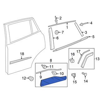 Toyota OE - Rear Left Lower Door Molding