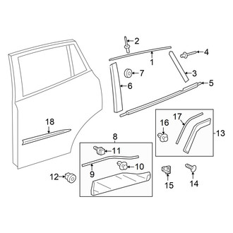 Toyota OE - Rear Door - Exterior Trim