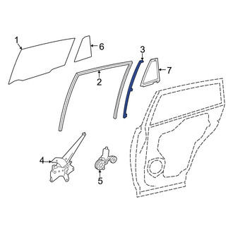 Toyota OE - Rear Left Door Window Division Bar