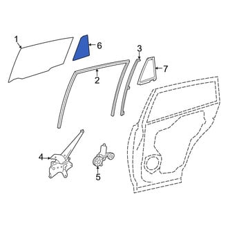 Toyota OE - Front Right Vent Window Assembly