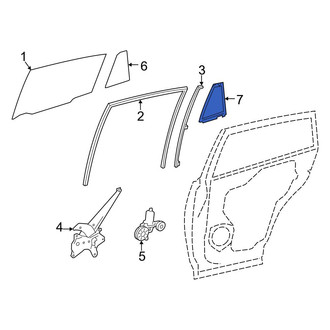 Toyota OE - Rear Left Vent Window Weatherstrip