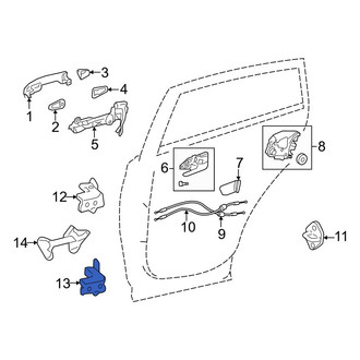Toyota OE - Rear Left Lower Door Hinge