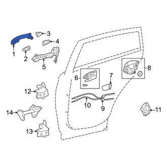 Toyota OE - Rear Outer Exterior Door Handle
