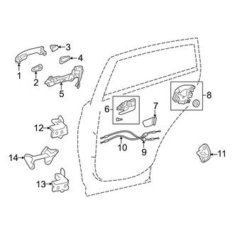 Toyota OE - Rear Door - Lock & Hardware