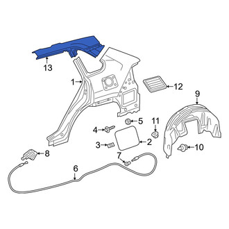 Toyota OE - Rear Right Inner Roof Side Rail