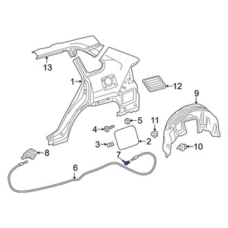 Toyota OE - Fuel Filler Door Release Cable Clip