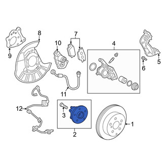 Toyota OE - Rear Wheel Bearing and Hub Assembly
