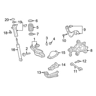 Toyota OE - Rear Suspension - Suspension Components (AWD)