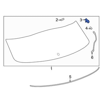 Toyota OE - Left Upper Back Glass Spacer