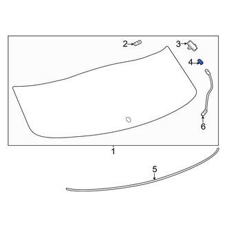 Toyota OE - Lower Back Glass Spacer
