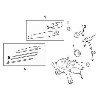 Toyota OE - Lift Gate - Wiper & Washer Components (LE / XLE)