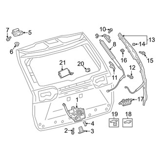 Toyota OE - Lift Gate - Lock & Hardware (With Power), (XLE)