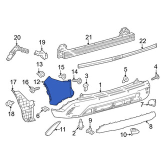 Toyota OE - Rear Left Upper Bumper Cover