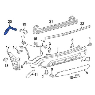 Toyota OE - Rear Left Bumper Cover Support Rail