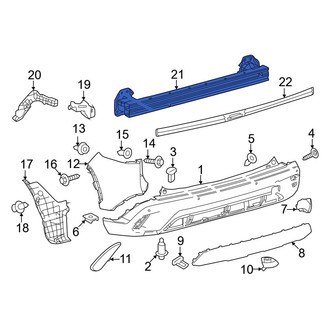 Toyota OE - Rear Bumper Impact Bar