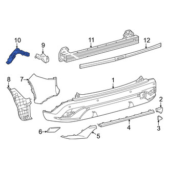 Toyota OE - Rear Left Bumper Cover Support Rail
