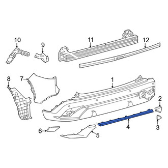 Toyota OE - Rear Center Bumper Trim