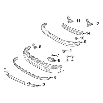 Toyota OE - Front Bumper - Bumper & Components (Steel)
