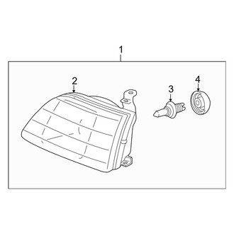 Toyota OE - Front Lamps - Headlamp Components (Double Cab)