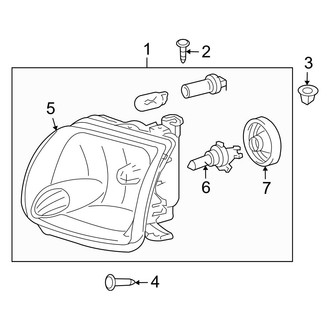 Toyota OE - Front Lamps - Headlamp Components (Limited / SR5 Double Cab)