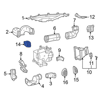 Toyota OE - Left Outer Dashboard Air Vent