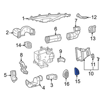 Toyota OE - Right Inner Dashboard Air Vent