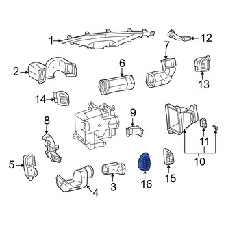 Toyota OE - Left Inner Dashboard Air Vent