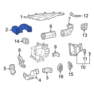 Toyota OE - Upper Instrument Panel Air Duct