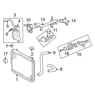 Toyota OE - Engine Coolant Reservoir Overflow Hose Clamp