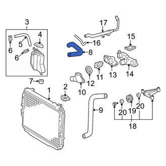 Toyota OE - Upper Radiator Coolant Hose