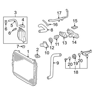 Toyota OE - Cooling - Radiator & Components (4.7L)
