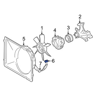 Toyota OE - Engine Cooling Fan Shroud Clip