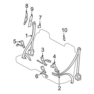 Toyota OE - Restraint Systems - Front Seat Belts (Regular Cab)