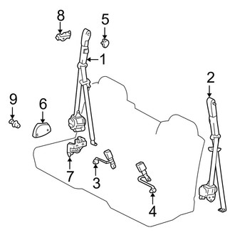 Toyota OE - Restraint Systems - Front Seat Belts (Access Cab)