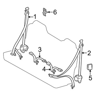 Toyota OE - Restraint Systems - Rear Seat Belts (Access Cab)