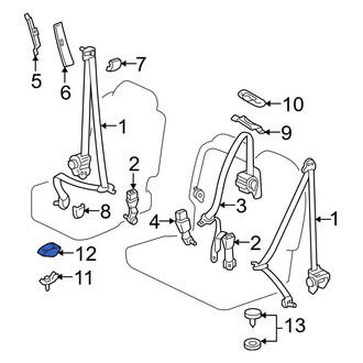 Toyota OE - Rear Seat Belt Anchor Plate Cover