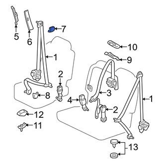 Toyota OE - Rear Upper Seat Belt Retractor Cover