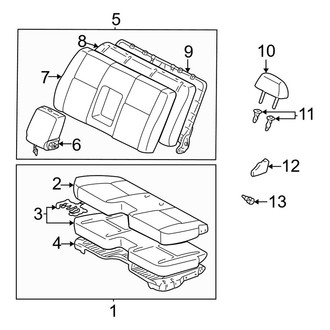 Toyota OE - Seats & Tracks - Front Seat Components (Bench Seat), (Regular Cab)