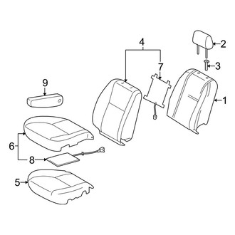 Toyota OE - Seats & Tracks - Front Seat Components (Driver Seat, W/O Side Air Bag, W/O Power)