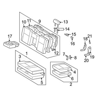 Toyota OE - Seats & Tracks - Rear Seat Components