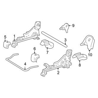 Toyota OE - Seats & Tracks - Tracks & Components (Front, 60/40 Split Bench Seat), (Limited / SR5)