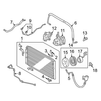 Toyota OE - Air Conditioner & Heater - Condenser, Compressor & Lines (Double Cab 4.7L)
