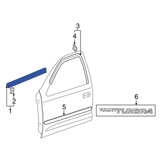Toyota OE - Front Left Outer Door Window Belt Weatherstrip