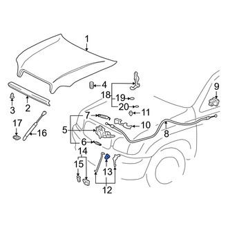 Toyota OE - Hood Latch Clip