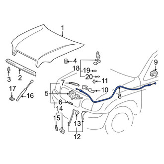 Toyota OE - Front Hood Release Cable