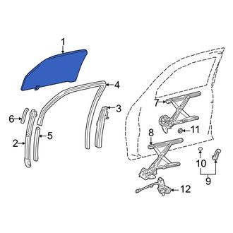 Toyota OE - Front Left Door Glass