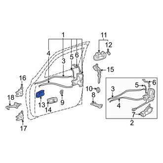 Toyota OE - Front Left Inner Interior Door Handle