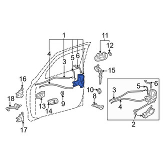 Toyota OE - Front Right Door Latch Assembly