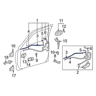 Toyota OE - Front Door Lock Operating Rod
