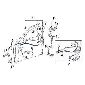 Toyota OE - Front Left Inner Door Lock Operating Rod